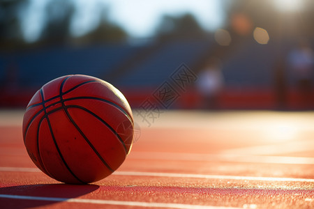 篮球在体育场背景