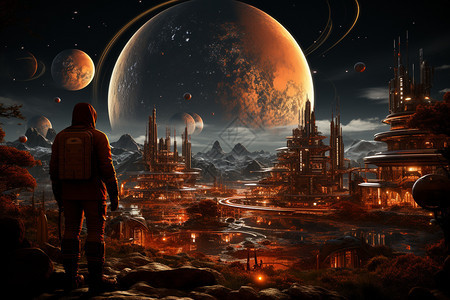 火星上的未来城市图片