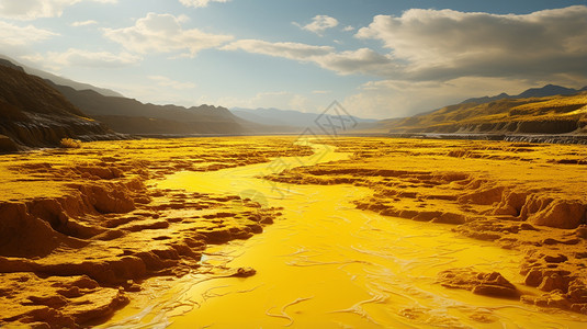 沙漠中的自然水域图片