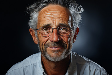 年迈的男性肖像背景图片