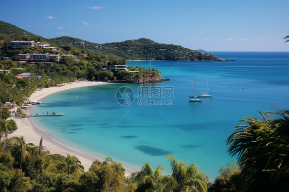 夏季度假岛屿的美丽景观图片