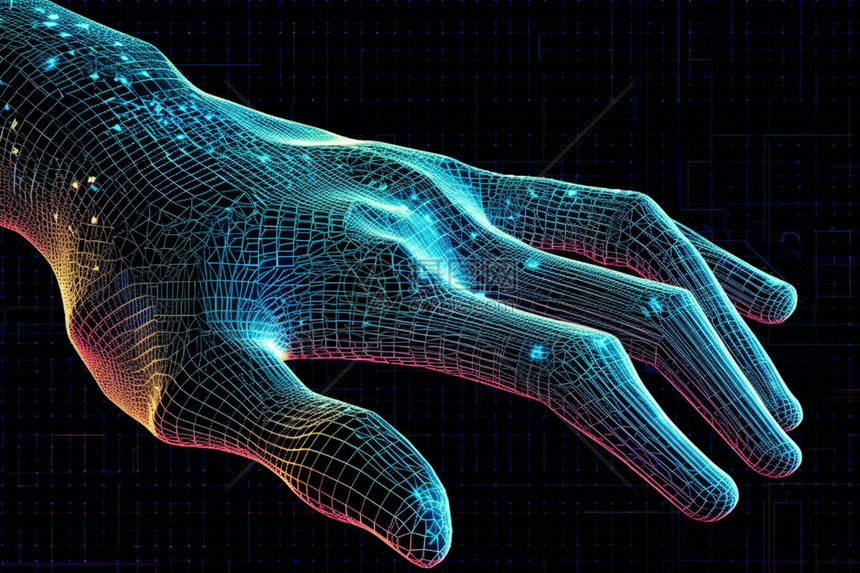 融合未来的数字化手臂图片