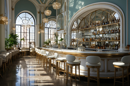 欧式古典酒吧装潢背景图片