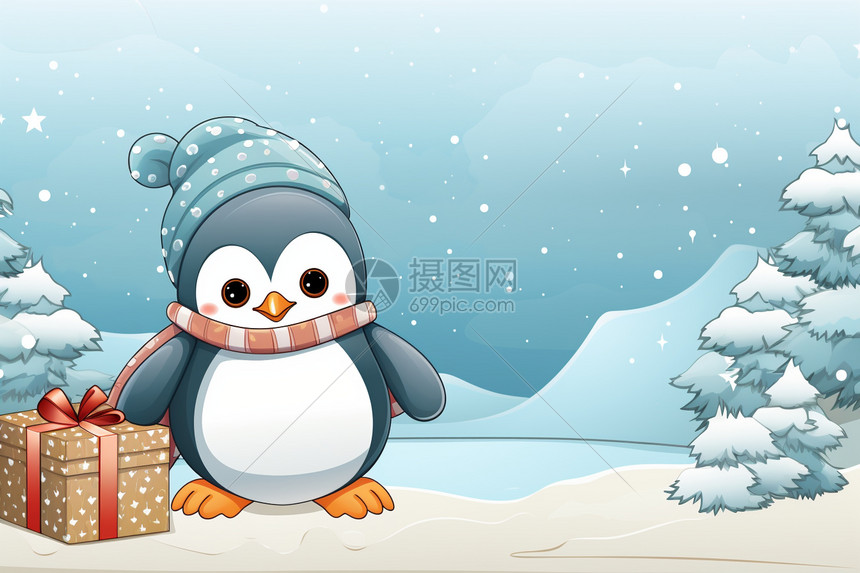 卡通企鹅创意插图插画图片下载-正版图片600473173-摄图网