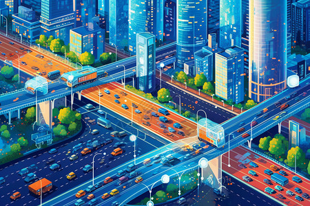 数字化科技构建的智慧城市图片