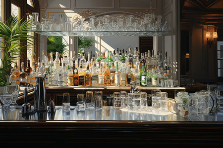 现代的酒吧背景图片