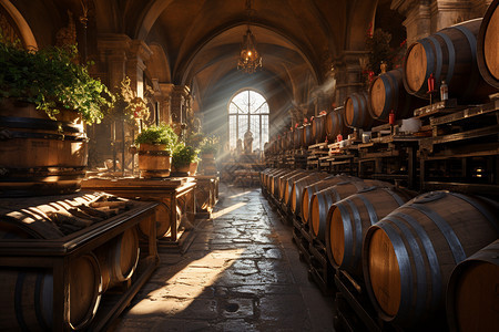 复古的葡萄酒庄园图片