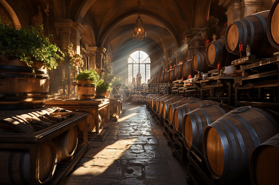 复古的葡萄酒庄园图片