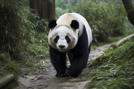 野生动物园的熊猫图片
