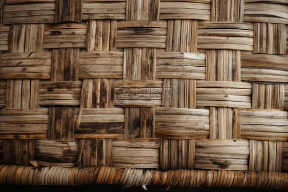 一款竹篮的局部图图片
