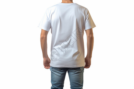 白短袖适合男士穿的白T恤背景