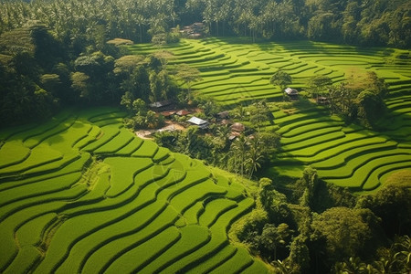 田园梯田风光图片