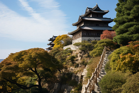 风景如画的日本古堡图片