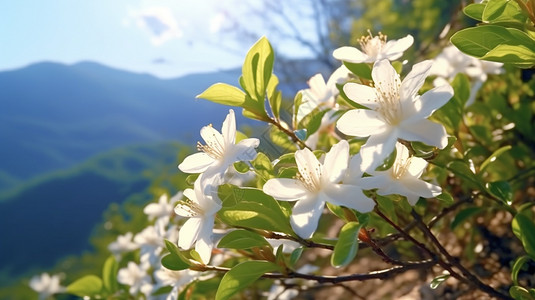 春天盛开的茉莉花图片