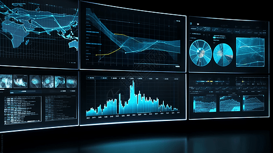 智能数据分析仪表板背景图片