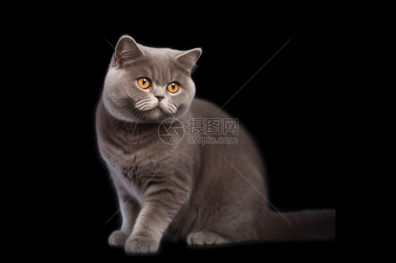 灰色的宠物猫图片