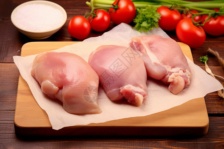 鲜嫩的鸡胸肉背景图片
