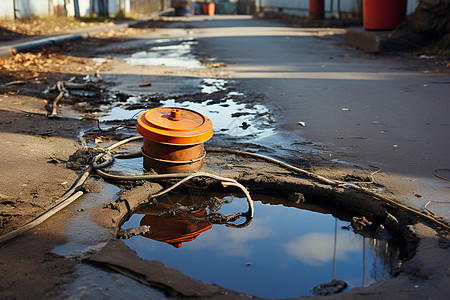 管道疏通地下管道水泵背景