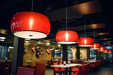 餐厅红灯装饰图片