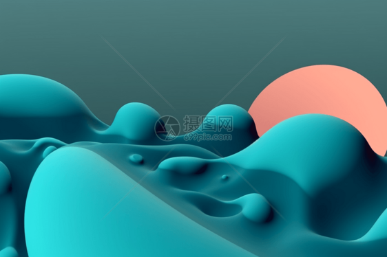 流体形状抽象背景图片