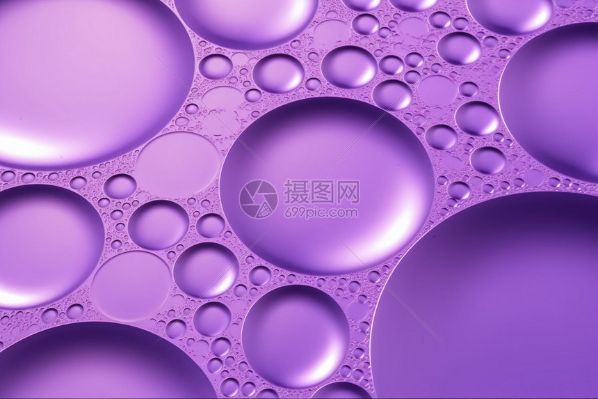 紫色液体气泡图片