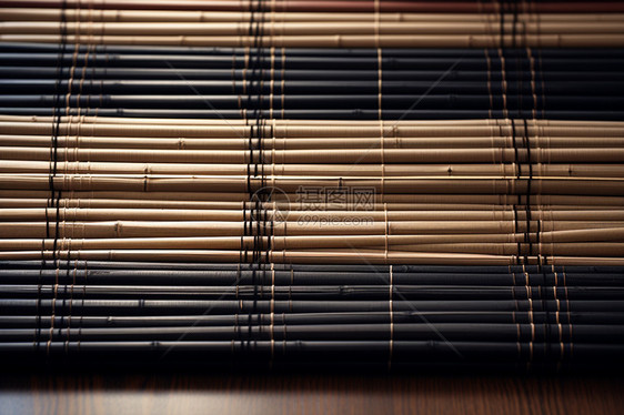 手工编织的竹席图片