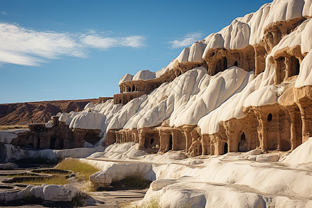 荒漠中的土耳其石楼图片
