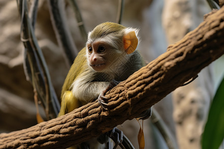 动物园饲养的长尾猴图片