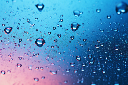 雨后玻璃上的水珠背景图片