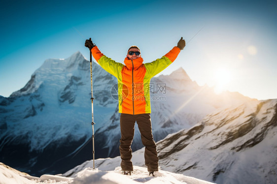 快乐的登山者图片