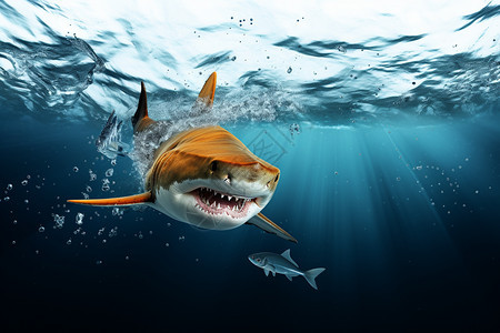 凶狠的鲨鱼图片