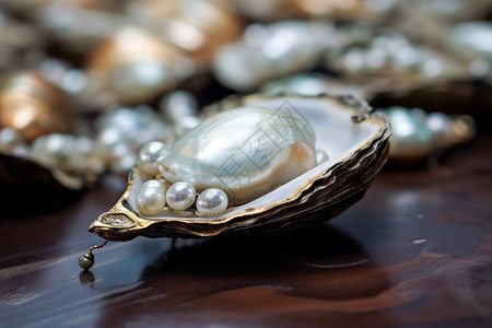 昂贵的水海珍珠背景图片