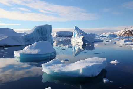 南极洲漂浮的冰块图片