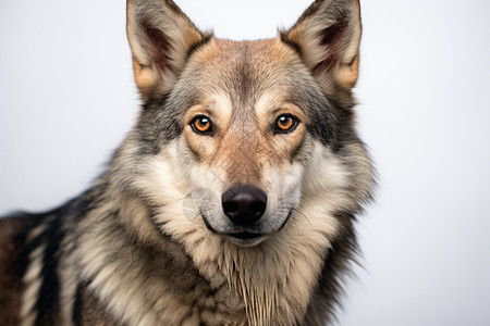 警觉的德国牧羊犬图片