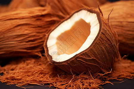 棕色的椰子壳背景图片