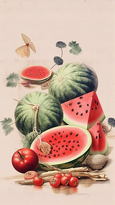 水果的插画图片