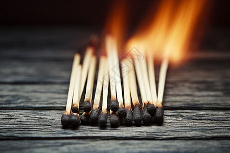 燃烧的火柴背景图片
