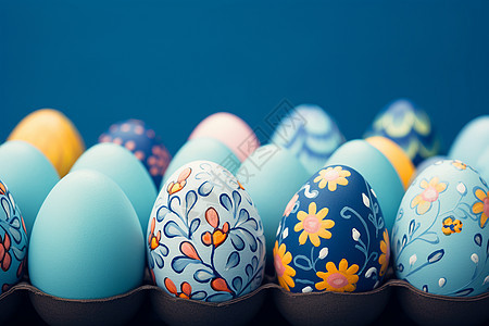 复活节彩蛋的艺术背景图片
