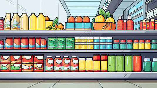 彩色的购物超市图片