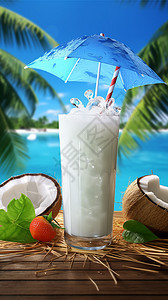 天然的椰子汁图片