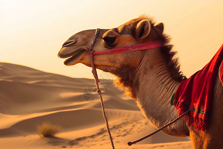 荒漠中的骆驼图片