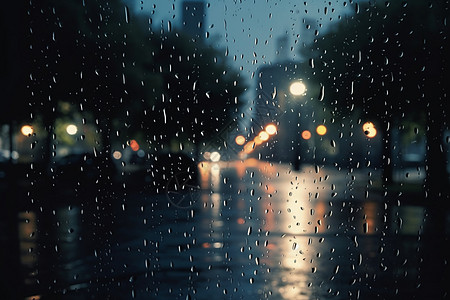 雨中的街道图片
