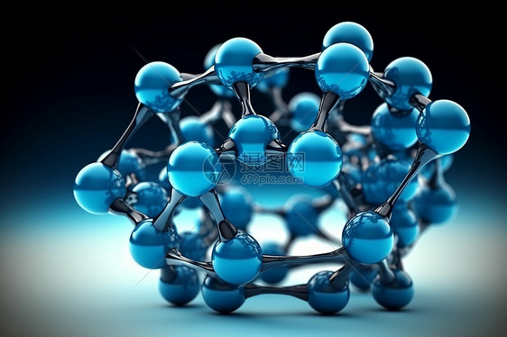 结构蓝色分子图片