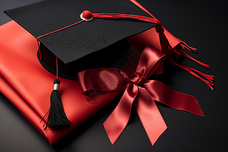 毕业帽和毕业证书高清图片