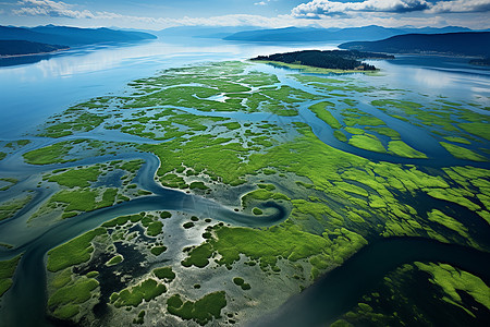 海湾广阔水域图片