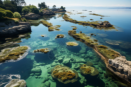 夏季海岛的美丽景观图片