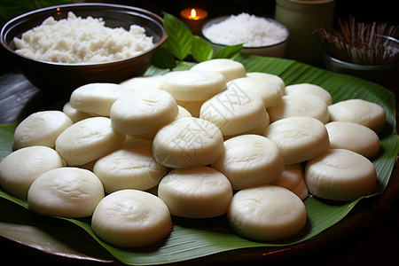 传统特色美食的糯米蒸糕图片