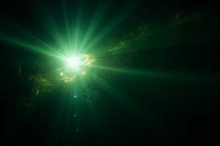 绿色光束射影图片
