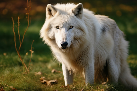 野外的白狼图片