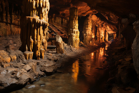美丽的地下洞穴图片